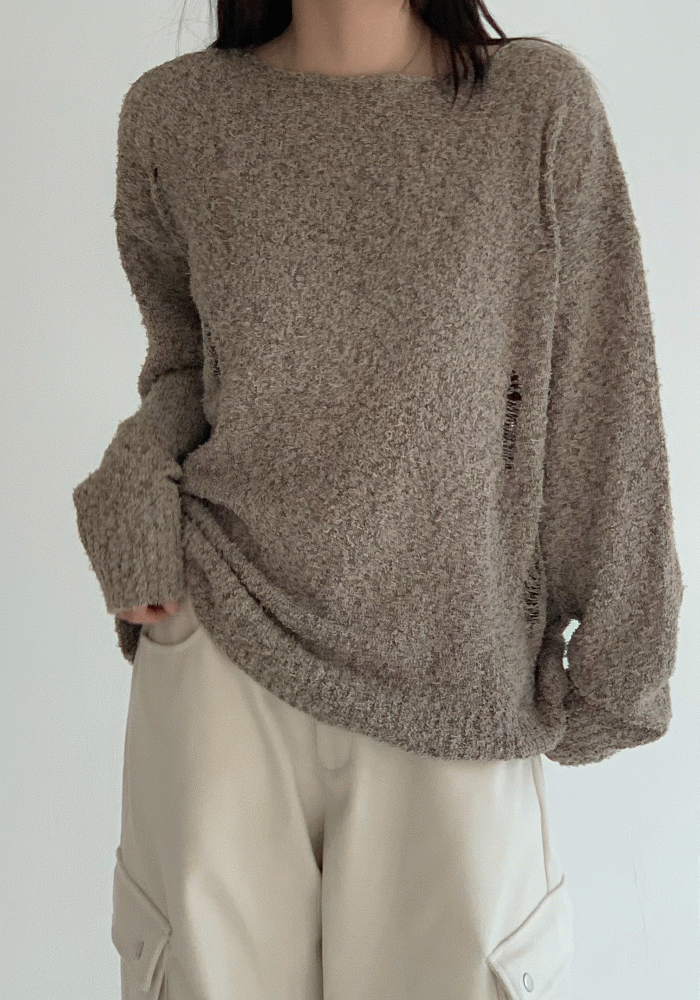 damage knitwear (3color)